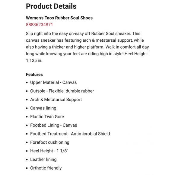 NIB Taos Rubber Soul 8M Blue Plaid Canvas Slip On Comfort Sneakers - Picture 11 of 11